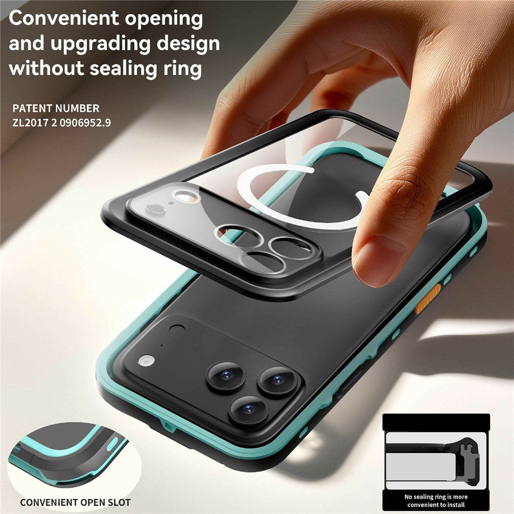 REDPEPPER Dot+ Series For iPhone 17 Pro Max Cellphone Case Compatible with MagSafe IP68 Waterproof Clear Back Phone Cover