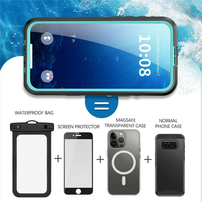 REDPEPPER Dot+ Series For iPhone 17 Pro Max Cellphone Case Compatible with MagSafe IP68 Waterproof Clear Back Phone Cover