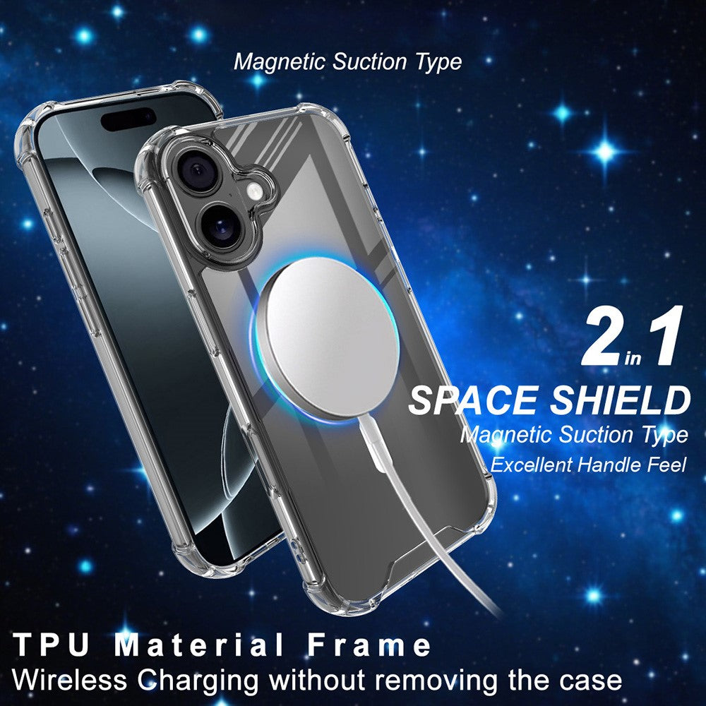 IMAK For iPhone 17 Case Compatible with MagSafe Shockproof PC TPU Clear Phone Cover