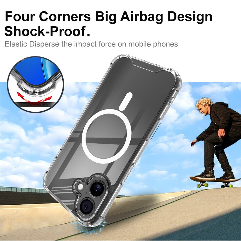 IMAK For iPhone 17 Case Compatible with MagSafe Shockproof PC TPU Clear Phone Cover