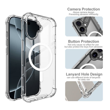 IMAK For iPhone 17 Case Compatible with MagSafe Shockproof PC TPU Clear Phone Cover