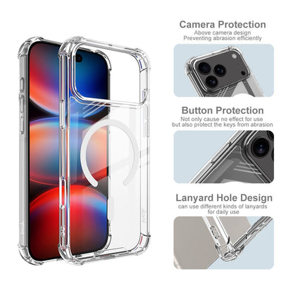 IMAK For iPhone 17 Pro Case Compatible with MagSafe Shockproof PC TPU Clear Phone Cover