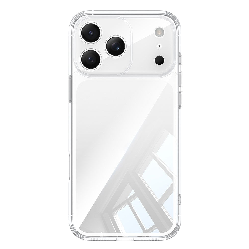 For iPhone 17 Pro Case Air Cushion TPU + Glass Back Shockproof Phone Cover