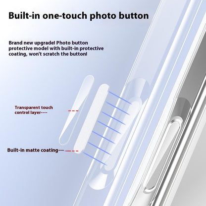 For iPhone 17 Pro Case Air Cushion TPU + Glass Back Shockproof Phone Cover