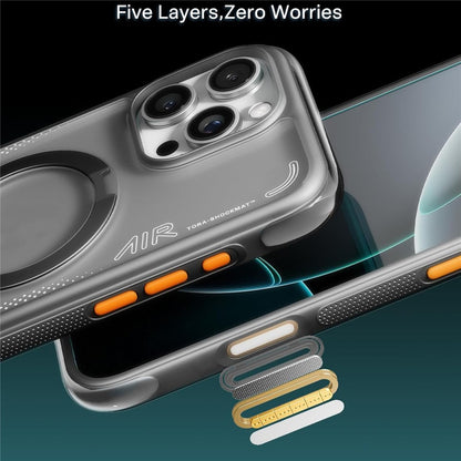 TORRAS Ostand Q3 Air Series For iPhone 16 Pro Case with Kickstand Compatible with MagSafe Shockproof PC + TPU Phone Cover (Amazon Packaging, No EAN Code)