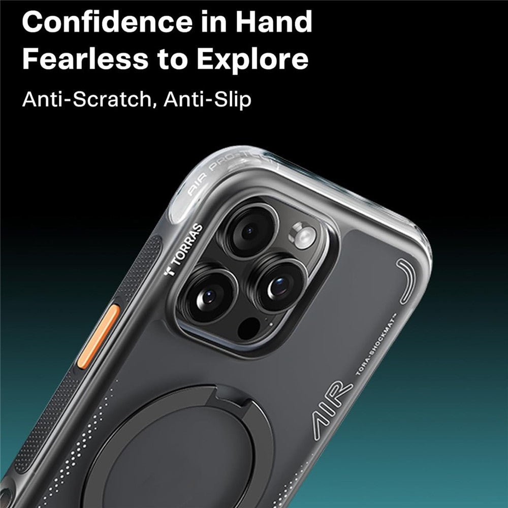 TORRAS Ostand Q3 Air Series For iPhone 16 Pro Case with Kickstand Compatible with MagSafe Shockproof PC + TPU Phone Cover (Amazon Packaging, No EAN Code)