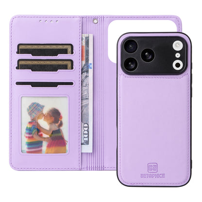 BETOPNICE For iPhone 17 Pro Max Magnetic Case  Detachable PU Leather Phone Cover with Strap