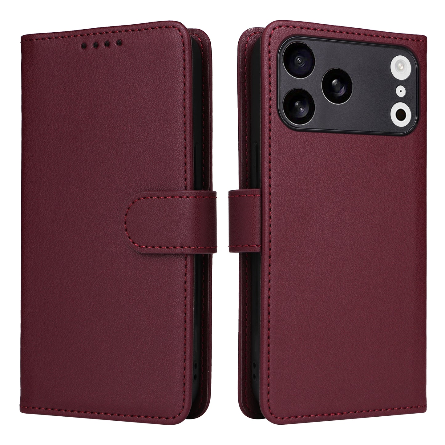 BETOPNICE For iPhone 17 Pro Max Magnetic Case  Detachable PU Leather Phone Cover with Strap