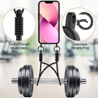 For iPhone 14 Plus / iPhone 15 Plus Liquid Silicone Case  Phone Back Cover with Card Holder and Short Strap