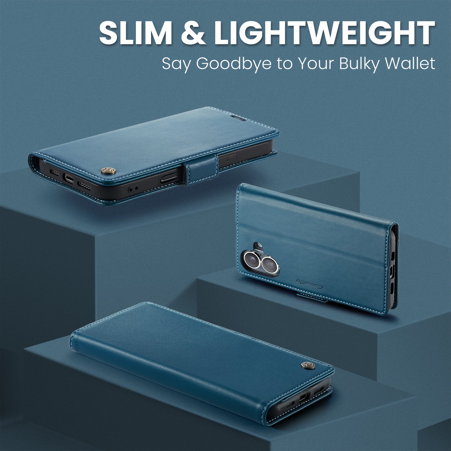 CASEME For iPhone 17 Case  023 Series RFID Blocking Glossy Stand Phone Cover