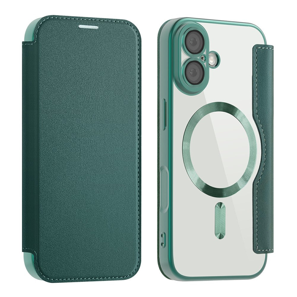 For iPhone 17 Case Compatible with MagSafe RFID Blocking Leather Phone Cover