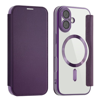 For iPhone 17 Case Compatible with MagSafe RFID Blocking Leather Phone Cover