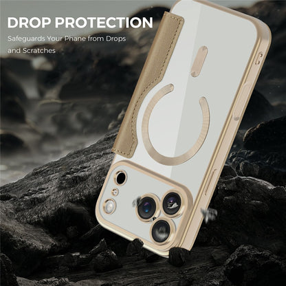 For iPhone 17 Pro Case Compatible with MagSafe RFID Blocking Leather Phone Cover