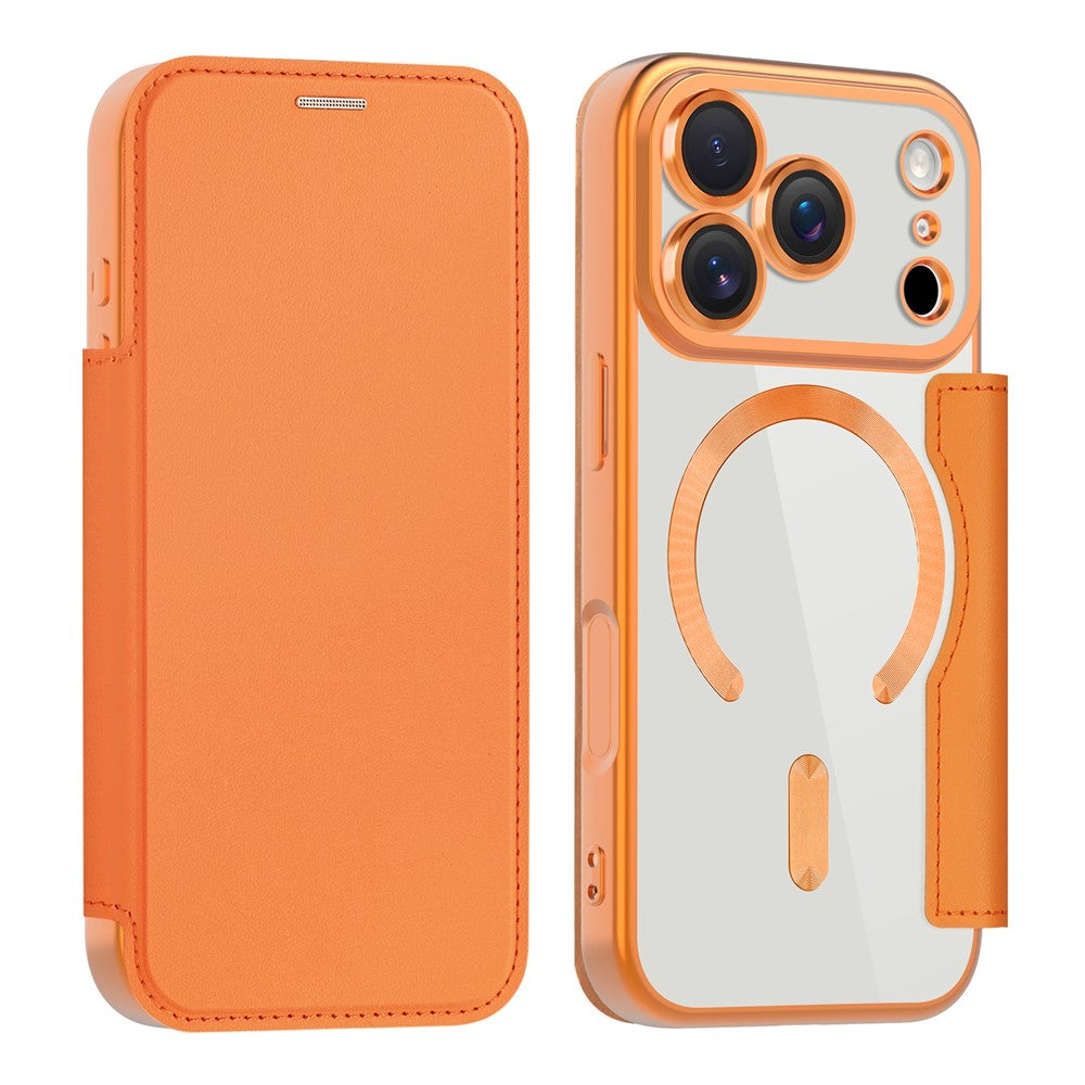 For iPhone 17 Pro Case Compatible with MagSafe RFID Blocking Leather Phone Cover