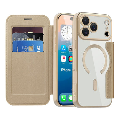 For iPhone 17 Pro Max Case Compatible with MagSafe RFID Blocking Card Holder Leather Phone Cover