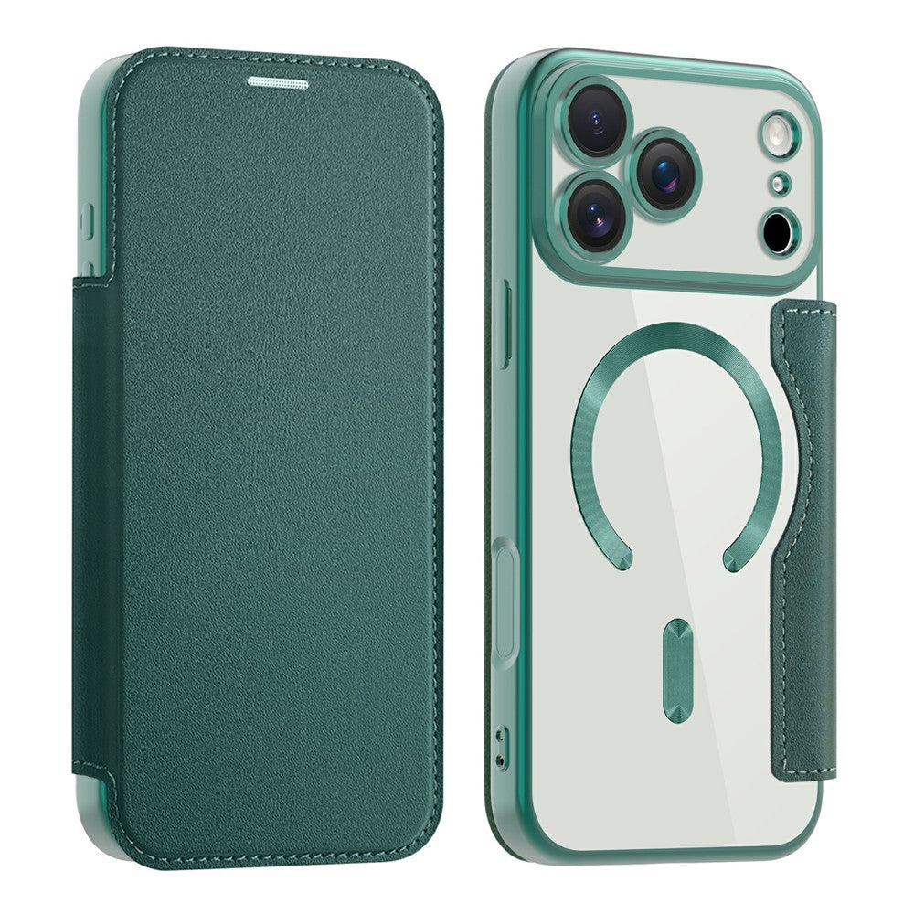 For iPhone 17 Pro Max Case Compatible with MagSafe RFID Blocking Card Holder Leather Phone Cover