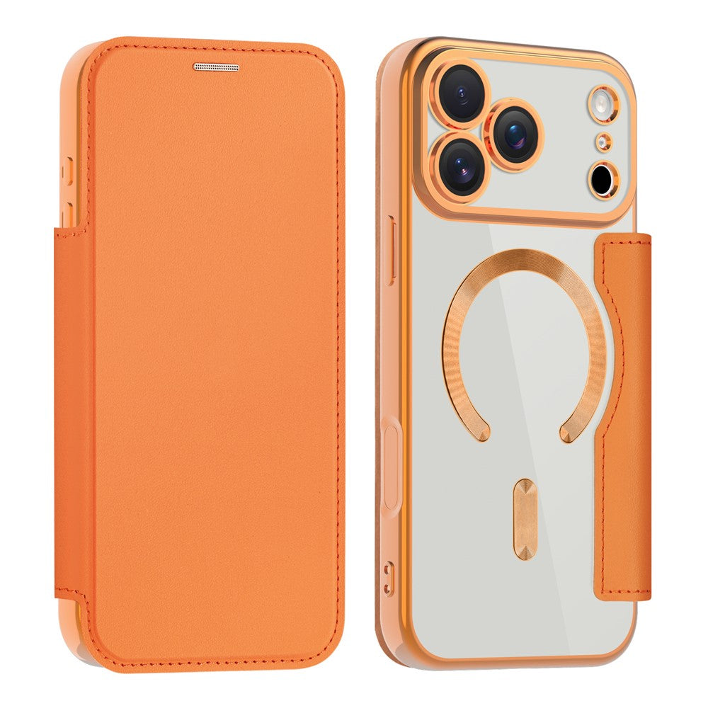 For iPhone 17 Pro Max Case Compatible with MagSafe RFID Blocking Card Holder Leather Phone Cover