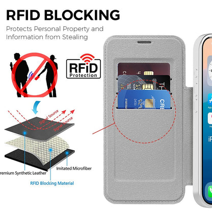 For iPhone 17 Pro Case Compatible with MagSafe Rhombus PU Leather Phone Cover