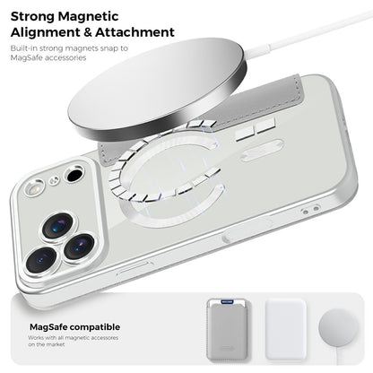 For iPhone 17 Pro Case Compatible with MagSafe Rhombus PU Leather Phone Cover