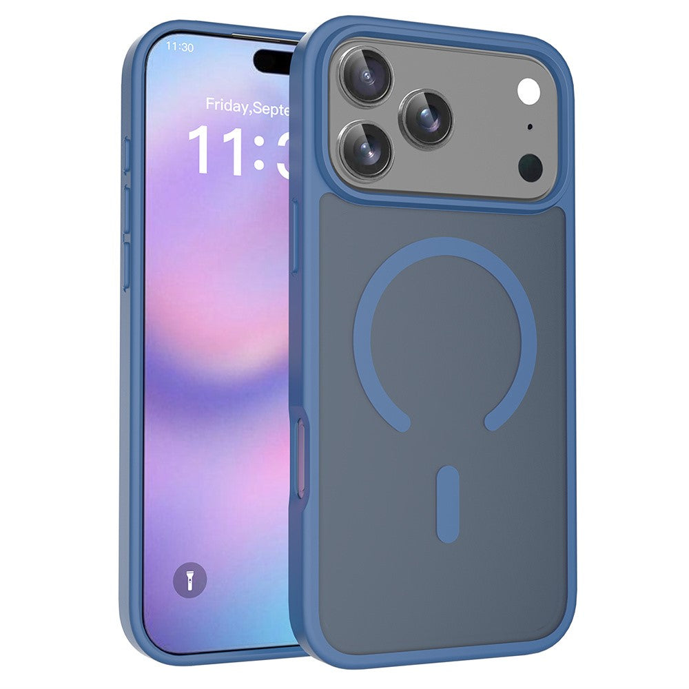 For iPhone 17 Pro Max Case Compatible with MagSafe TPU Frame Acrylic Back Phone Cover Skin Touch