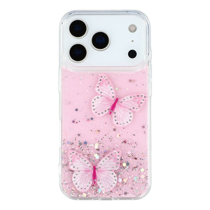 For iPhone 17 Pro Case Epoxy PVC Butterfly TPU Aesthetics Phone Cover