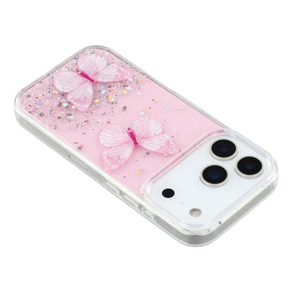 For iPhone 17 Pro Case Epoxy PVC Butterfly TPU Aesthetics Phone Cover