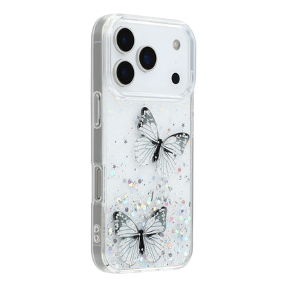 For iPhone 17 Pro Case Epoxy PVC Butterfly TPU Aesthetics Phone Cover