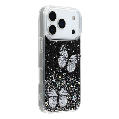 For iPhone 17 Pro Case Epoxy PVC Butterfly TPU Aesthetics Phone Cover