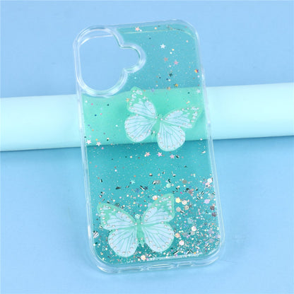 For iPhone 17 Case Epoxy PVC Butterfly TPU Aesthetics Phone Cover
