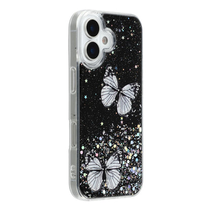 For iPhone 17 Case Epoxy PVC Butterfly TPU Aesthetics Phone Cover