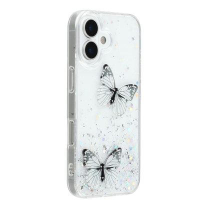 For iPhone 17 Case Epoxy PVC Butterfly TPU Aesthetics Phone Cover