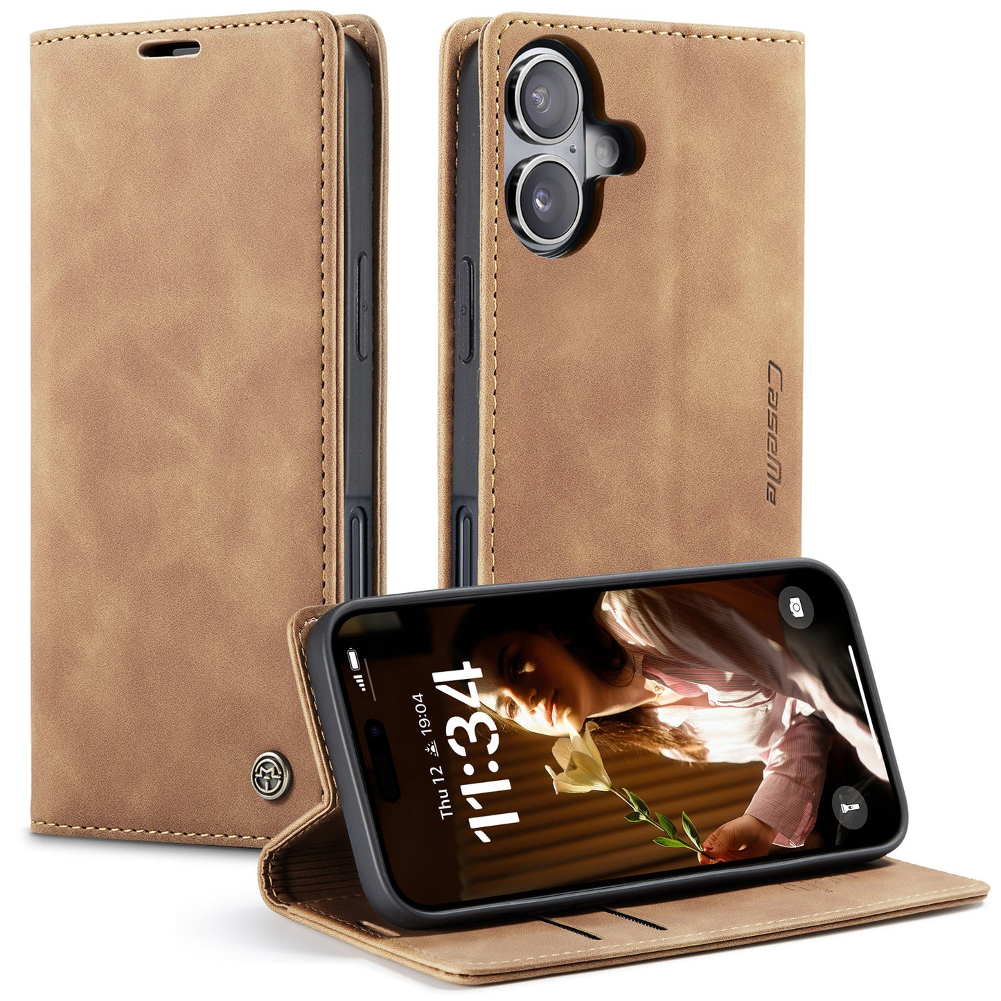 CASEME For iPhone 17 Wallet Case  013 Series PU Leather Phone Cover Stand