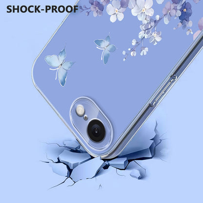 For iPhone 17e / 16e Case Butterfly Floral Pattern Printing TPU Phone Back Cover