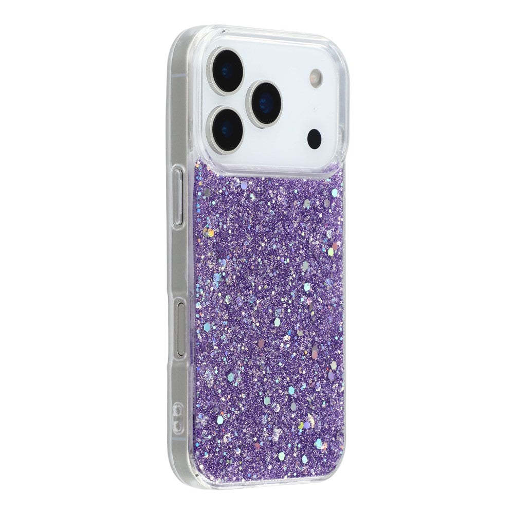 For iPhone 17 Pro Case Shockproof Soft TPU Phone Cover Glittery Design