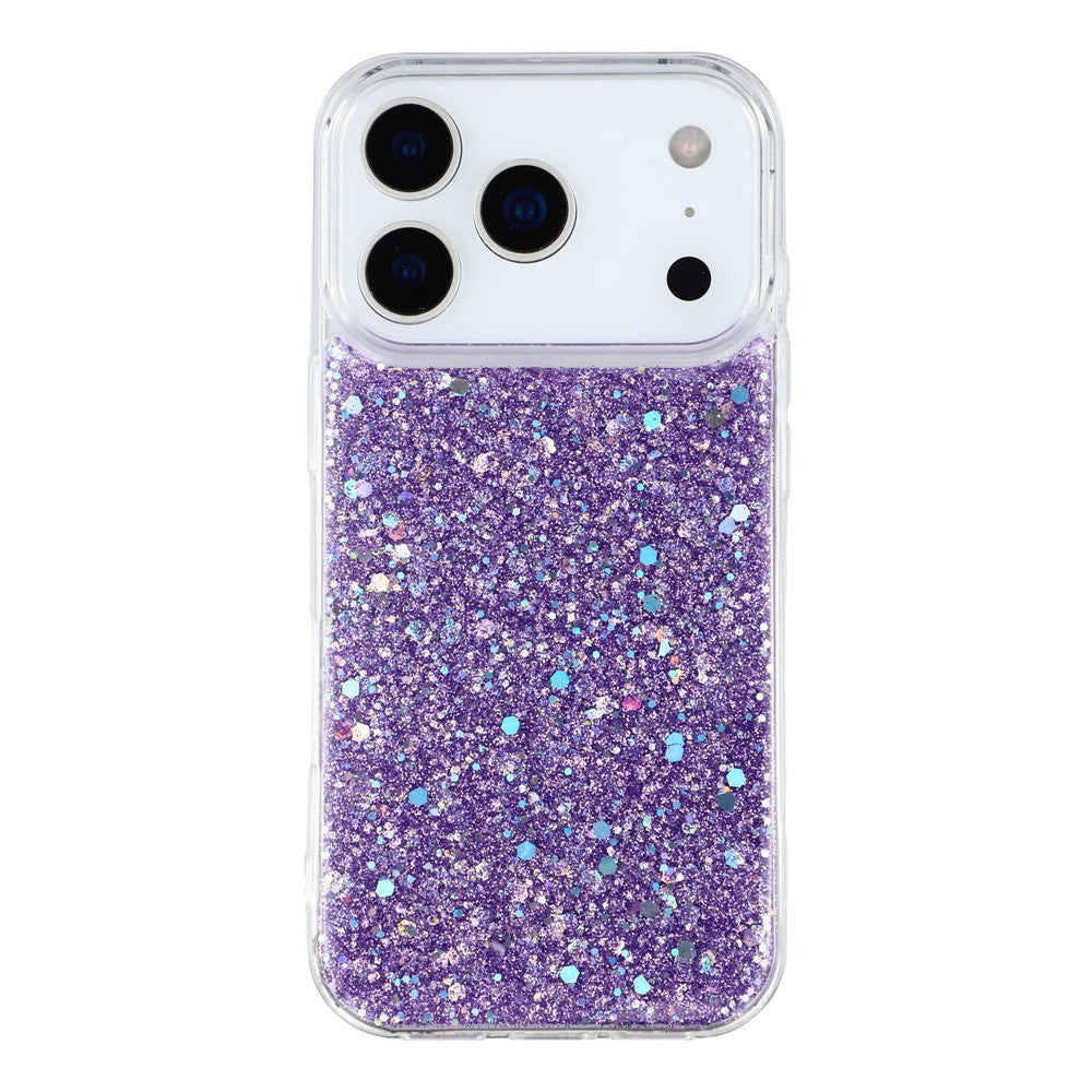 For iPhone 17 Pro Case Shockproof Soft TPU Phone Cover Glittery Design