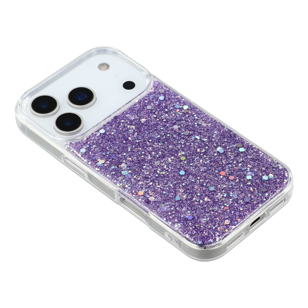 For iPhone 17 Pro Case Shockproof Soft TPU Phone Cover Glittery Design