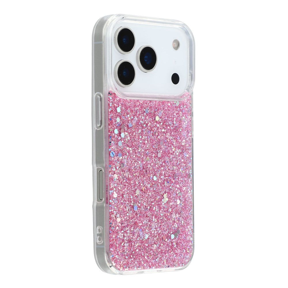 For iPhone 17 Pro Case Shockproof Soft TPU Phone Cover Glittery Design