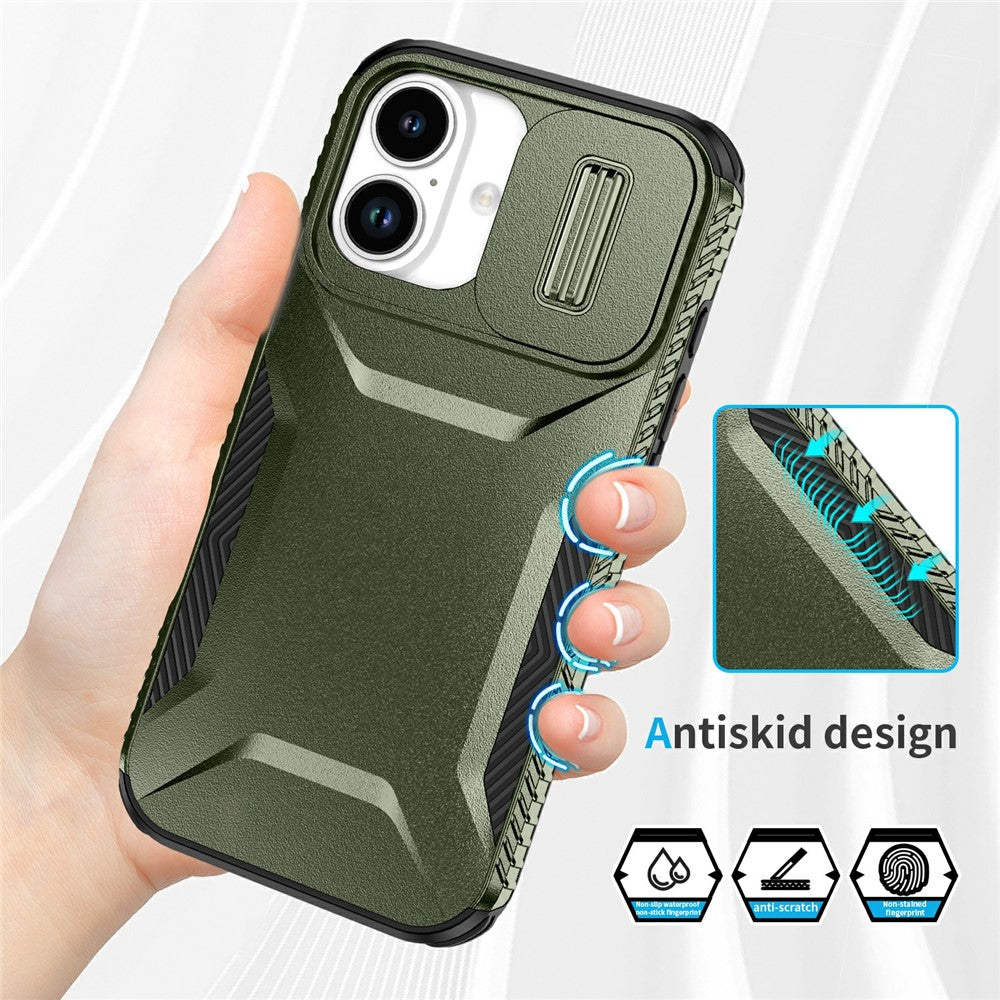 For iPhone 17 Case Camshield TPU + PC Phone Cover Non-Slip Side Edge