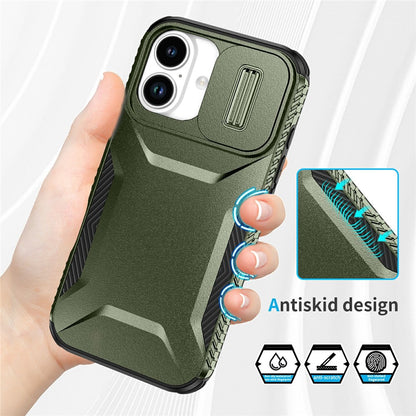 For iPhone 17 Case Camshield TPU + PC Phone Cover Non-Slip Side Edge