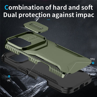 For iPhone 17 Case Camshield TPU + PC Phone Cover Non-Slip Side Edge