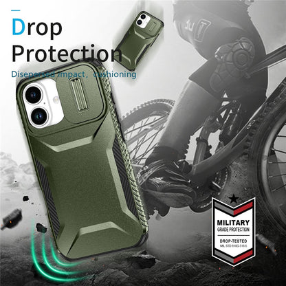 For iPhone 17 Case Camshield TPU + PC Phone Cover Non-Slip Side Edge