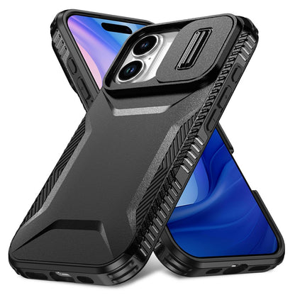 For iPhone 17 Case Camshield TPU + PC Phone Cover Non-Slip Side Edge