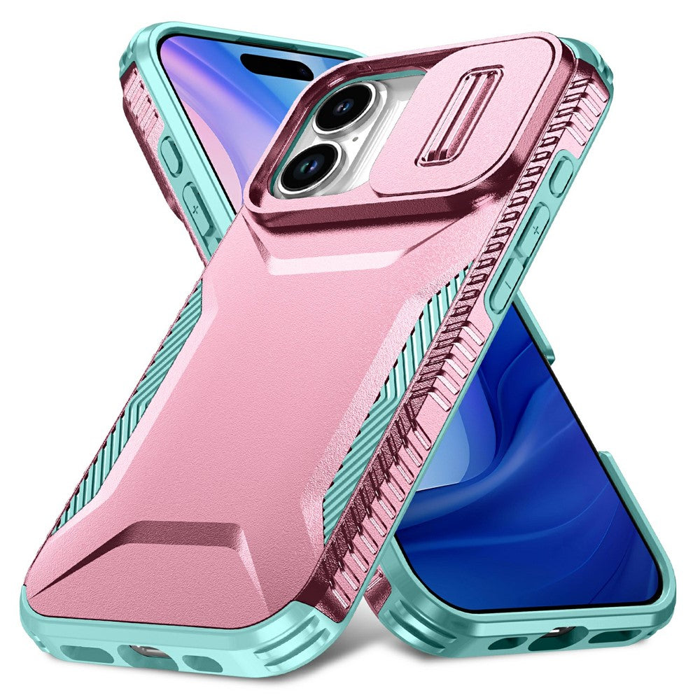 For iPhone 17 Case Camshield TPU + PC Phone Cover Non-Slip Side Edge