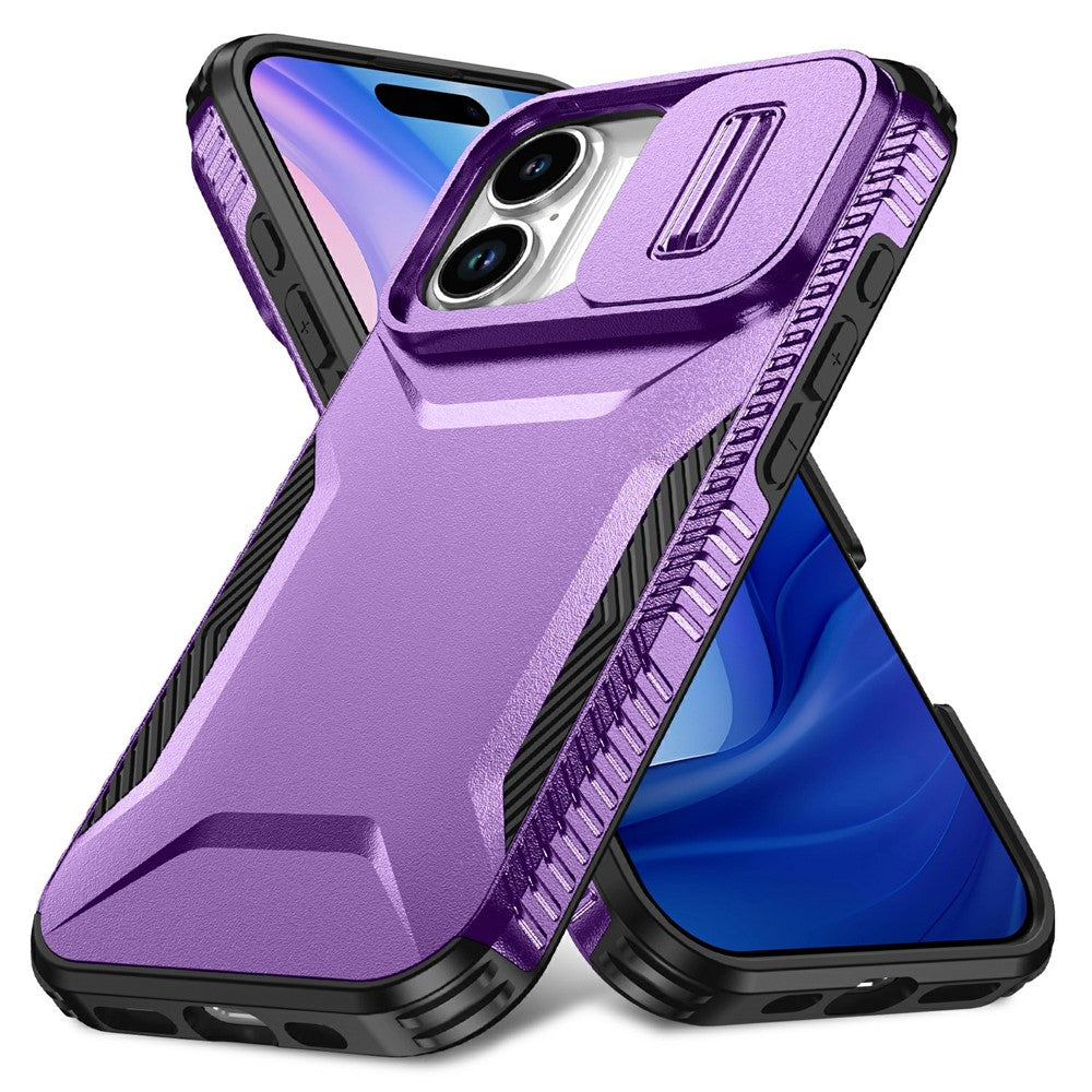 For iPhone 17 Case Camshield TPU + PC Phone Cover Non-Slip Side Edge