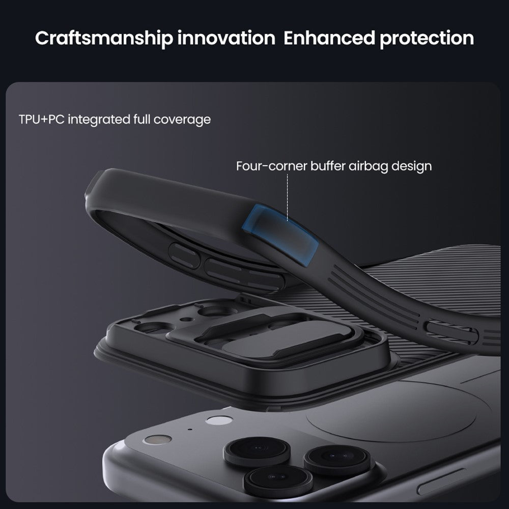 NILLKIN Camshield Pro Series for iPhone 17 Pro Max Case PC + TPU Slide Camera Lid Phone Cover