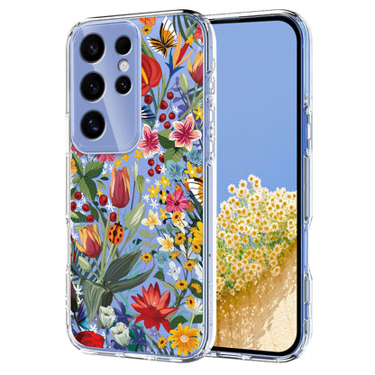 For Samsung Galaxy S25 Ultra Case Butterfly Floral Pattern Printing TPU Phone Back Cover