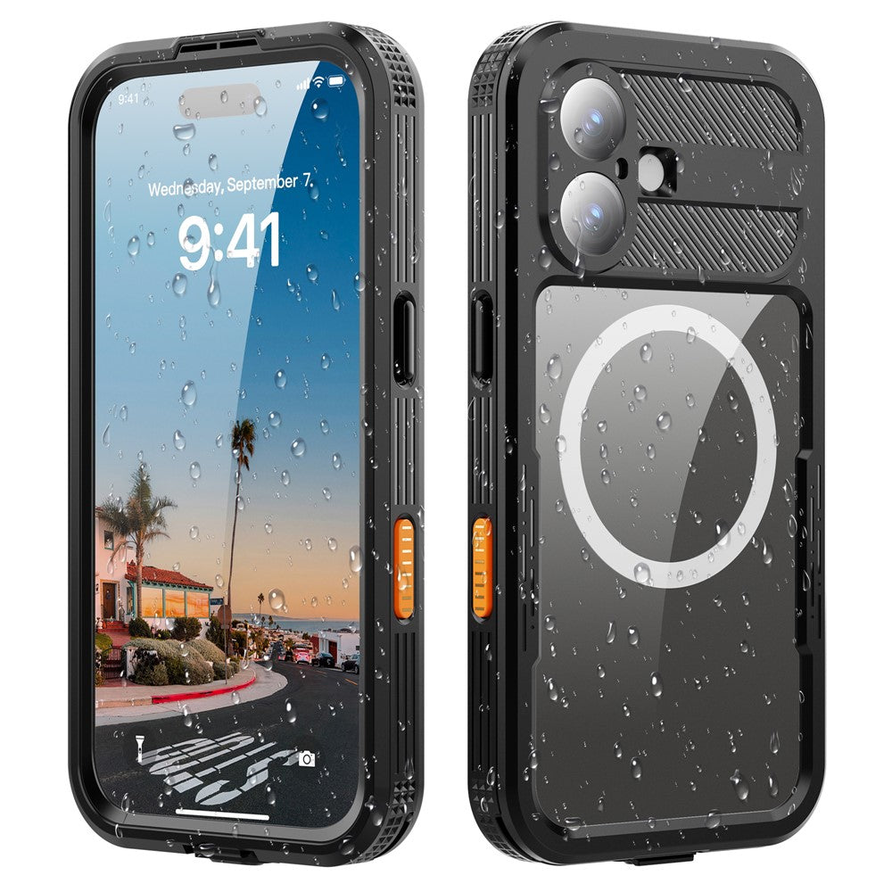 REDPEPPER For iPhone 17 IP68 Waterproof Case Clear Back Phone Cover Compatible with MagSafe