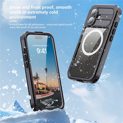 REDPEPPER For iPhone 17 IP68 Waterproof Case Clear Back Phone Cover Compatible with MagSafe
