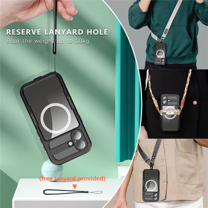 REDPEPPER For iPhone 17 IP68 Waterproof Case Clear Back Phone Cover Compatible with MagSafe