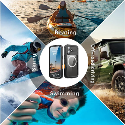 REDPEPPER For iPhone 17 IP68 Waterproof Case Clear Back Phone Cover Compatible with MagSafe